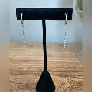 18 Kt WG Hoop Diamond Drop Earring’s